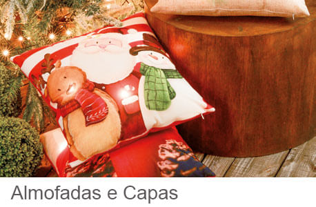 Capas de Almofadas com Papai Noel e Almofadas de Natal