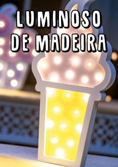 Luminárias de Madeira - Decoração de Mesa de Festa 